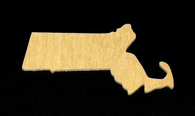 (image for) Massachusetts Cutout - Hand Cut Plywood (Special Order)